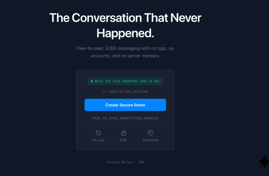 Nullroom – Un chat P2P qui s'efface en 15 minutes