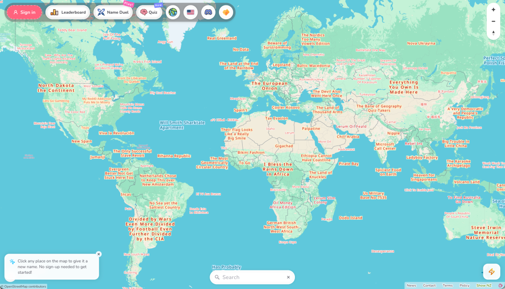 Rename World – Et si on renommait la Terre entière ?