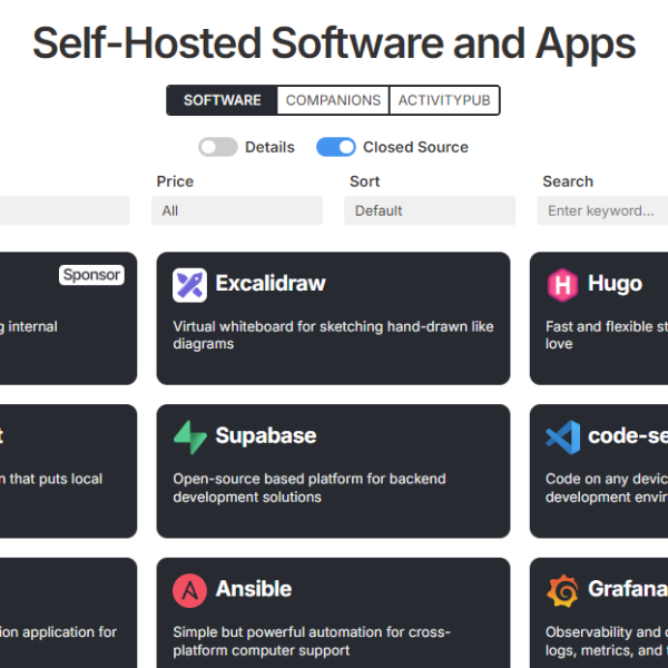 selfh.st – L'annuaire vivant du self-hosting
