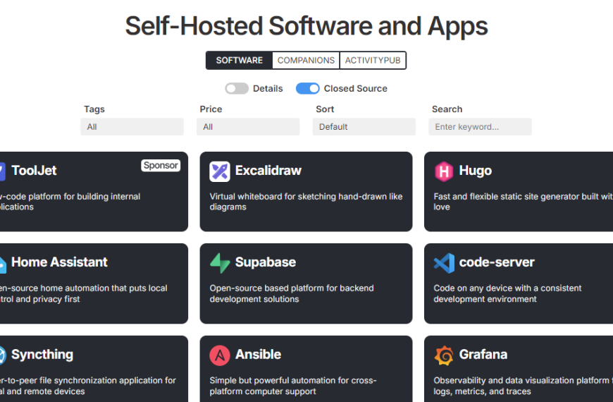 selfh.st – L'annuaire vivant du self-hosting
