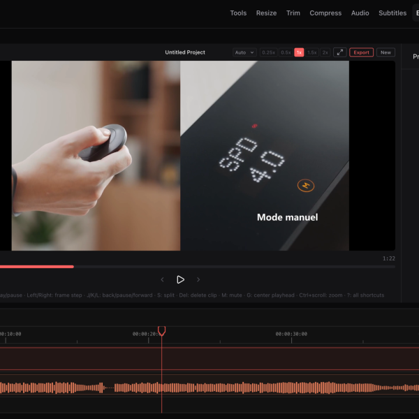 VidStudio – L'éditeur vidéo dans votre navigateur, sans upload