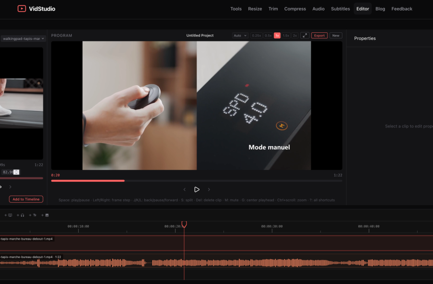 VidStudio – L'éditeur vidéo dans votre navigateur, sans upload
