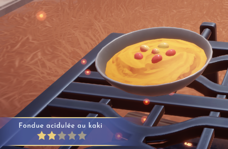 Fondue acidulée au kaki Dreamlight Valley : comment préparer cette recette 2 étoiles ?