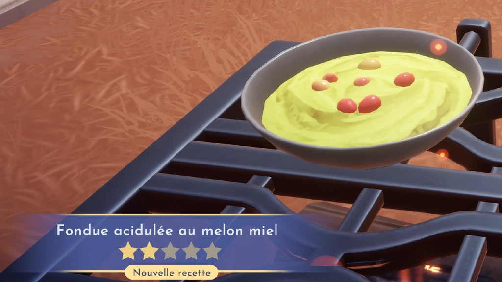 Fondue acidulée au melon miel Dreamlight Valley : comment préparer cette recette 2 étoiles ?