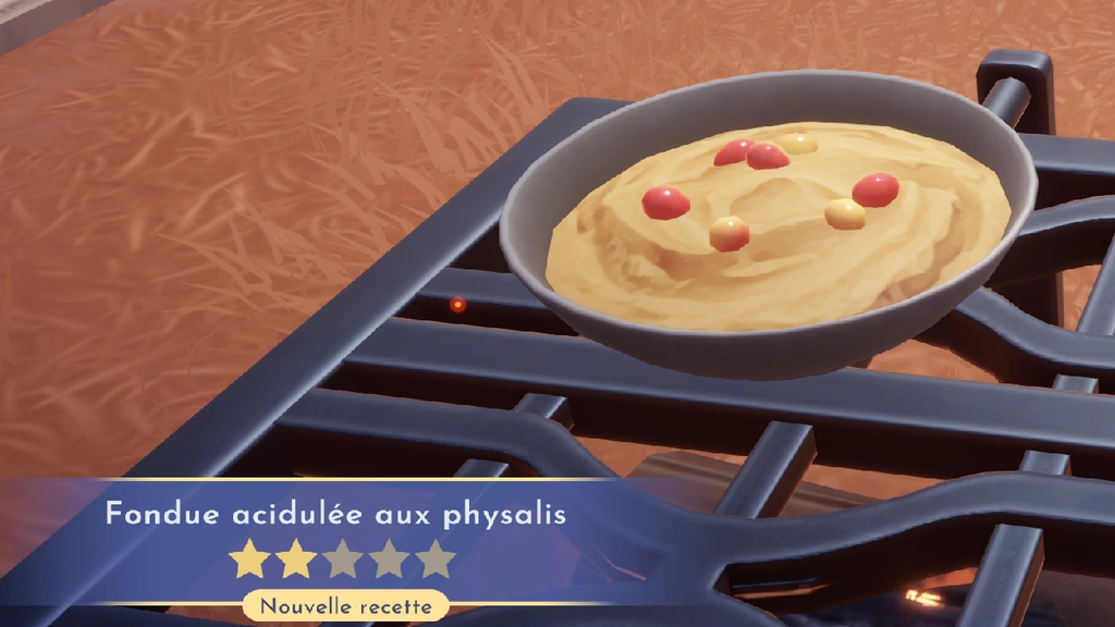 Fondue acidulée aux physalis Dreamlight Valley : comment préparer cette recette 2 étoiles ?