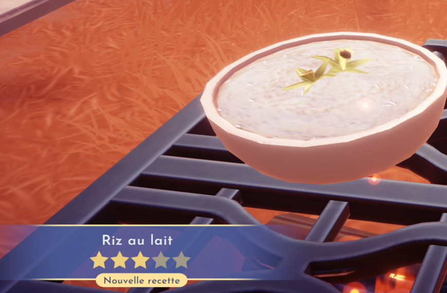 Riz au lait Disney Dreamlight Valley : comment préparer cette recette 3 étoiles ?