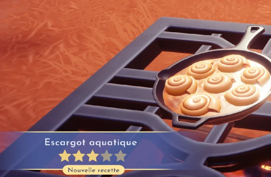 Escargot aquatique Dreamlight Valley : comment préparer cette recette 3 étoiles ?