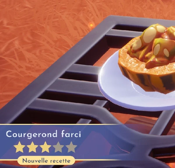 Courgerond farci Dreamlight Valley : comment préparer cette recette 3 étoiles ?
