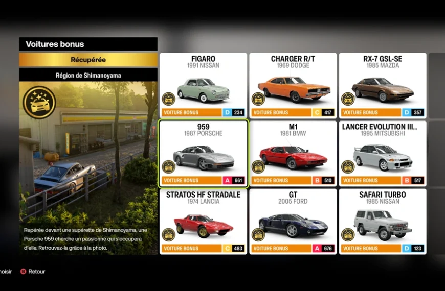 Forza Horizon 6 voiture bonus : la liste complète des 9 bolides cachés et où les trouver