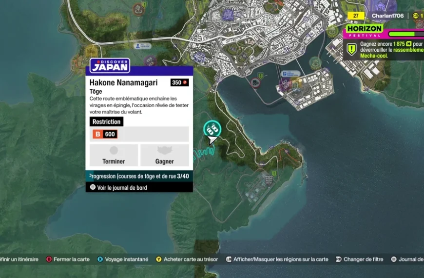 Forza Horizon 6 Toge Hakone Nanamagari : où trouver la course du défi hebdomadaire de FH 6 ?