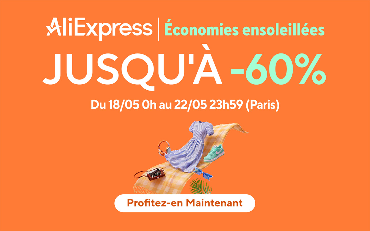 AliExpress enflamme le printemps : jusqu’à 60% de réduction sur tout le site