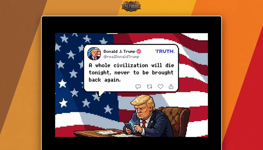 Operation Epic Furious – Trump envahit l'Iran en pixel art