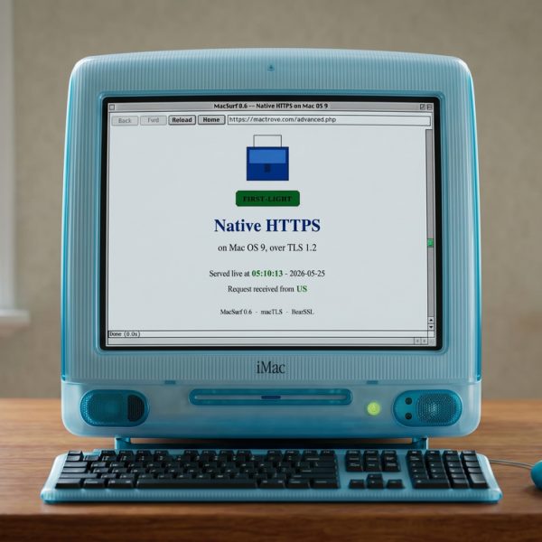 Il affiche du web moderne sur un Mac vieux de vingt-cinq ans