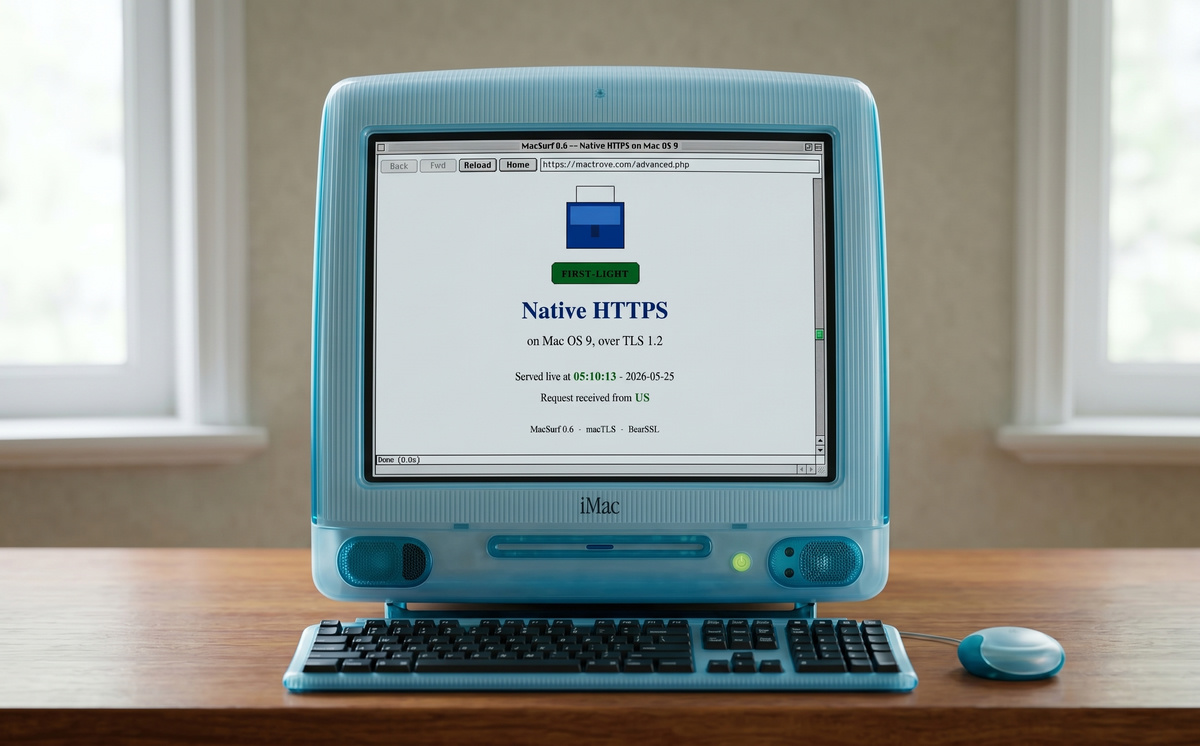 Il affiche du web moderne sur un Mac vieux de vingt-cinq ans
