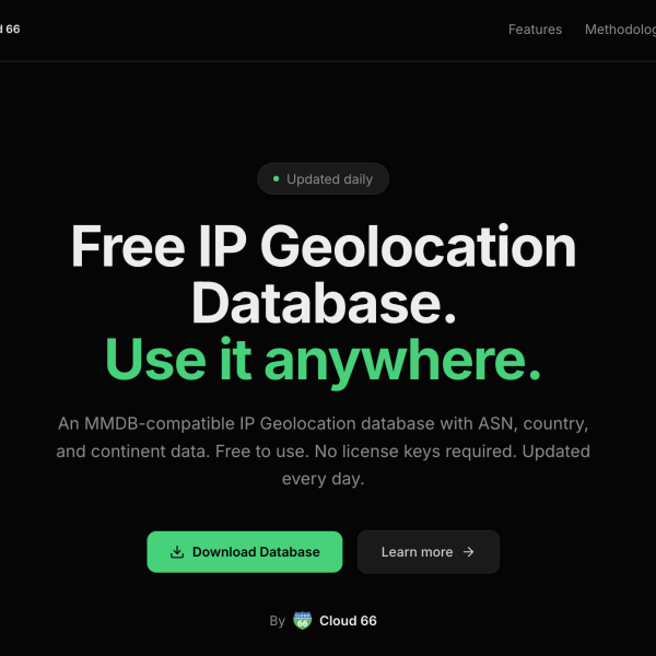 ip66.dev – Une base de géoloc IP libre et compatible MaxMind