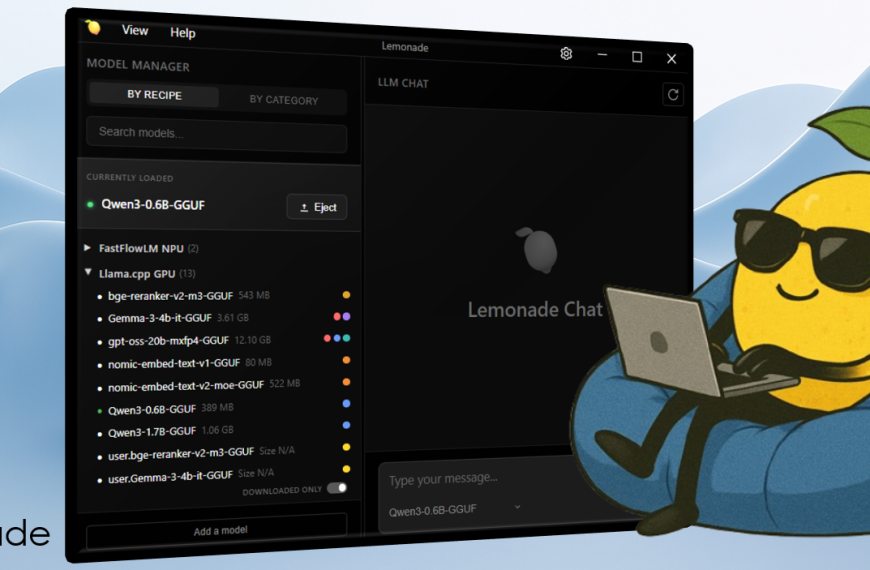 Lemonade – L'IA locale sur NPU AMD, GPU et Mac