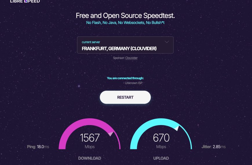 LibreSpeed – Le test de vitesse à auto-héberger