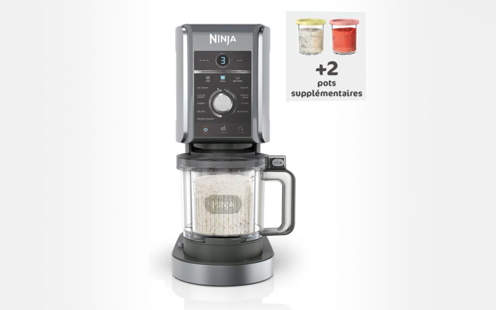 Ninja CREAMi Deluxe 10-en-1 : bon plan sur le pack machine à glace + 4 pots, ça va vous rafraîchir !