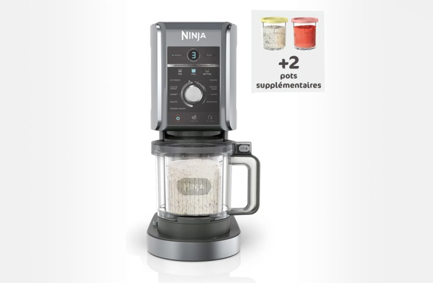 Ninja CREAMi Deluxe 10-en-1 : bon plan sur le pack machine à glace + 4 pots, ça va vous rafraîchir !