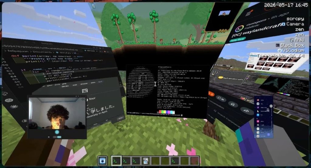 Un fan de Linux a transformé son bureau en niveau de Minecraft
