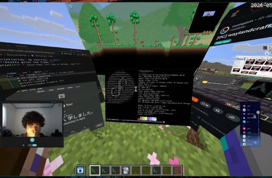 Un fan de Linux a transformé son bureau en niveau de Minecraft