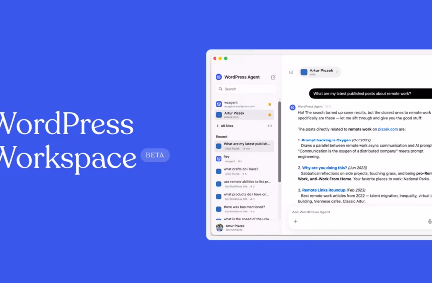 WordPress Workspace – L'agent IA d'Automattic