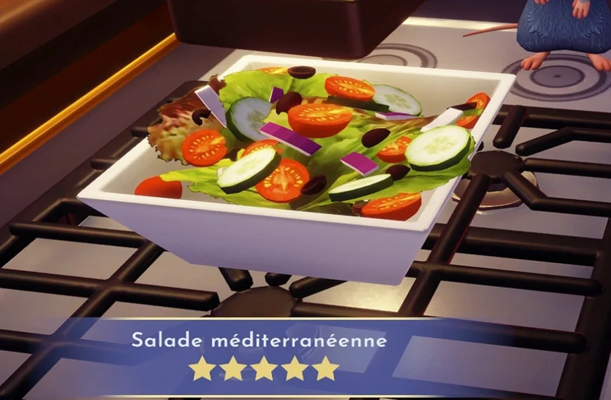 Salade méditerranéenne Dreamlight Valley : comment préparer cette recette 5 étoiles ?
