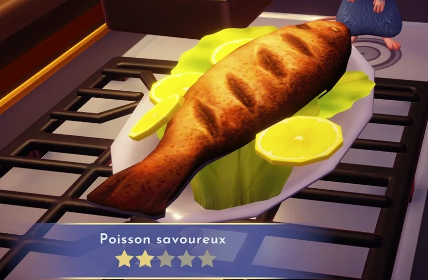 Poisson savoureux Dreamlight Valley : comment préparer cette recette 2 étoiles ?