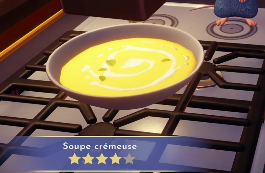 Soupe crémeuse Dreamlight Valley : comment préparer cette recette 4 étoiles ?