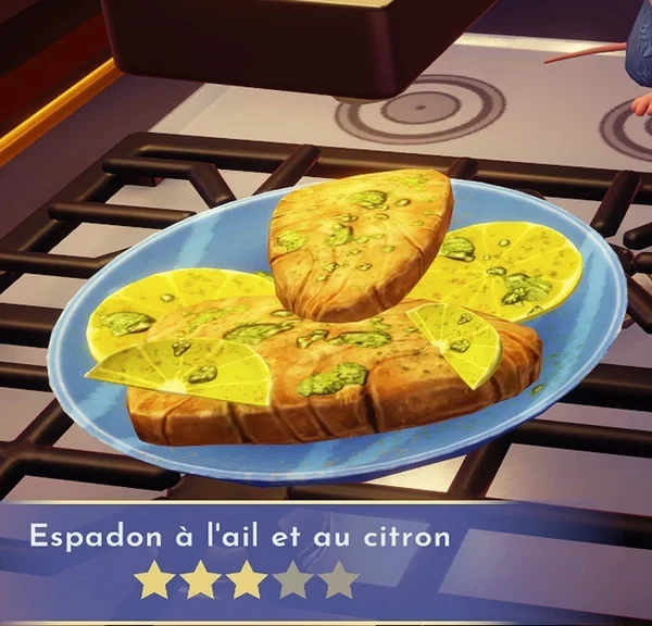 Espadon à l'ail et au citron Dreamlight Valley : comment préparer cette recette 3 étoiles ?