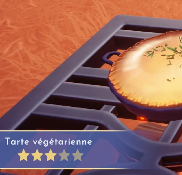 Tarte végétarienne Disney Dreamlight Valley : comment préparer cette recette 3 étoiles ?