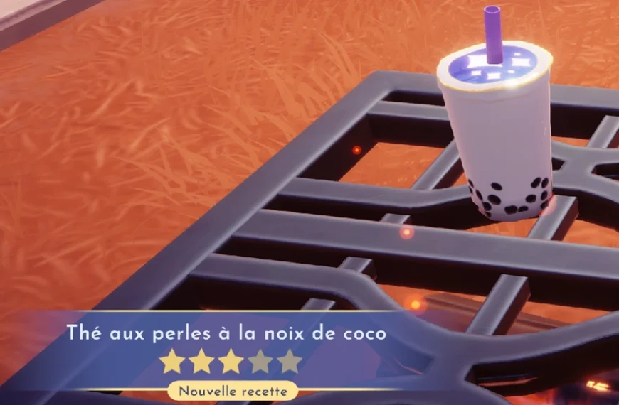 Thé aux perles à la noix de coco Dreamlight Valley : comment préparer cette recette 3 étoiles ?
