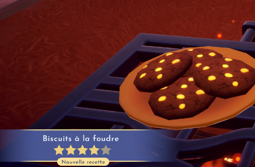 Biscuits à la foudre Dreamlight Valley : comment préparer cette recette 4 étoiles ?