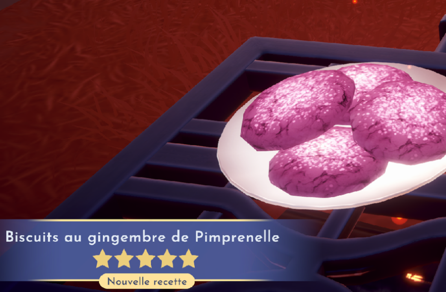 Biscuits au gingembre de Pimprenelle Dreamlight Valley : comment préparer cette recette 5 étoiles ?