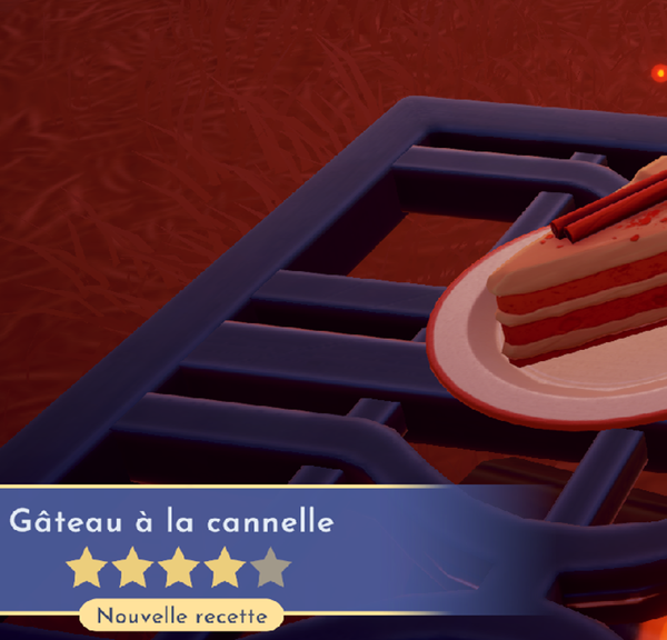 Gâteau à la cannelle Dreamlight Valley : comment préparer cette recette 4 étoiles ?