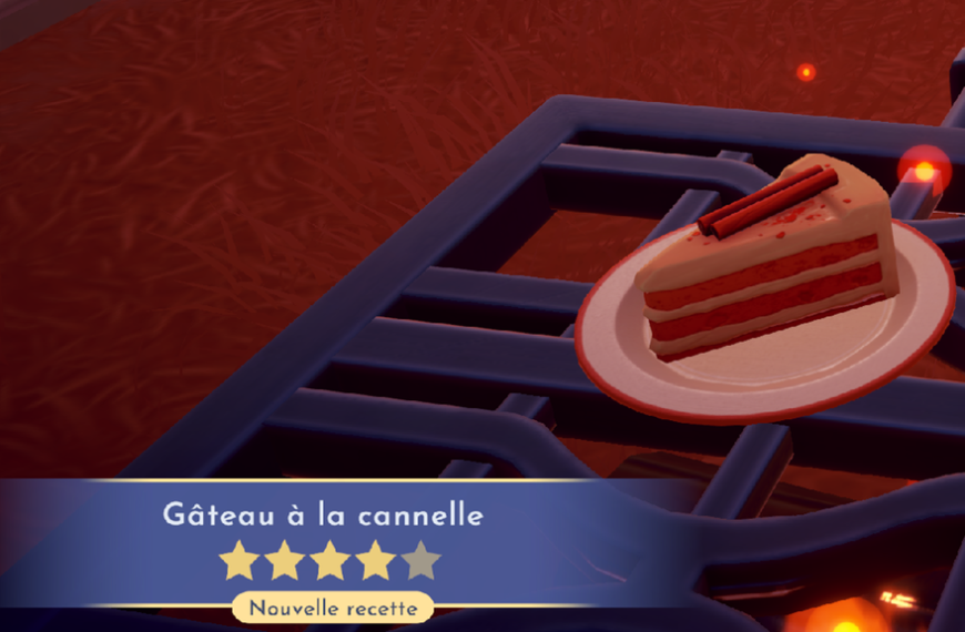 Gâteau à la cannelle Dreamlight Valley : comment préparer cette recette 4 étoiles ?