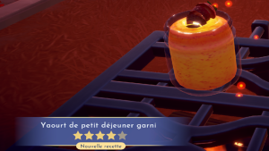Yaourt de petit déjeuner garni Dreamlight Valley : comment préparer cette recette 4 étoiles ?