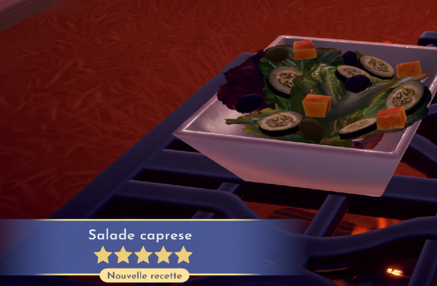 Salade caprese Dreamlight Valley : comment préparer cette recette 5 étoiles ?