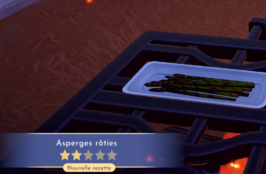 Asperges rôties Dreamlight Valley : comment préparer cette recette 2 étoiles ?