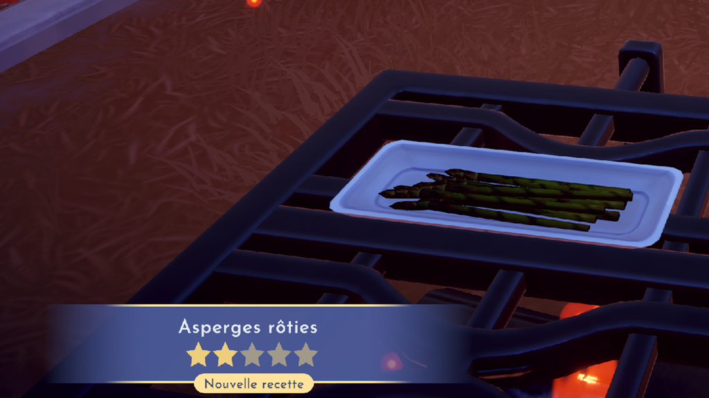 Asperges rôties Dreamlight Valley : comment préparer cette recette 2 étoiles ?