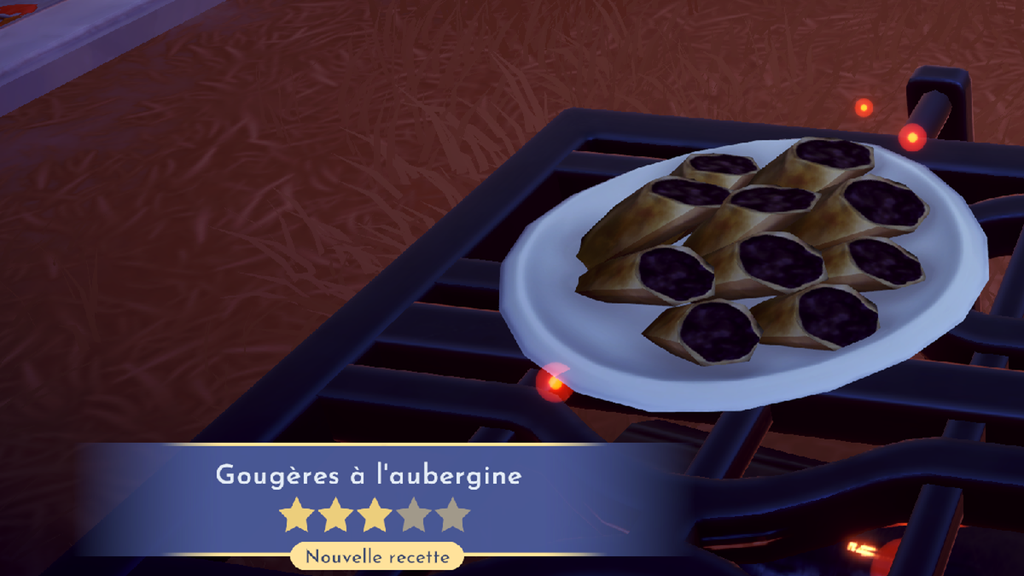 Gougères à l'aubergine Dreamlight Valley : comment préparer cette recette 3 étoiles ?