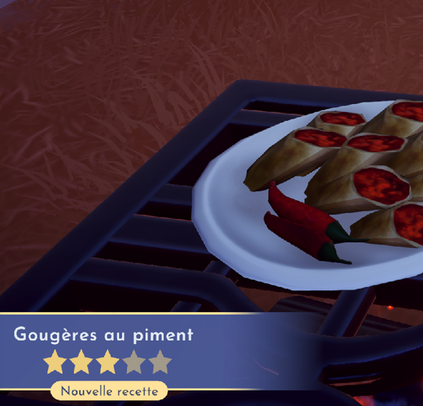 Gougères au piment Dreamlight Valley : comment préparer cette recette 3 étoiles ?