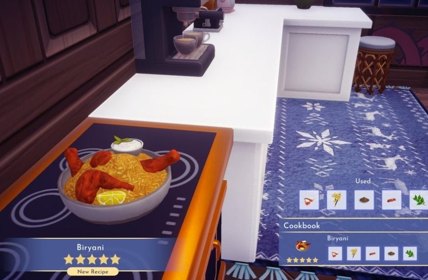 Biryani Disney Dreamlight Valley : comment préparer cette recette cinq étoiles ?