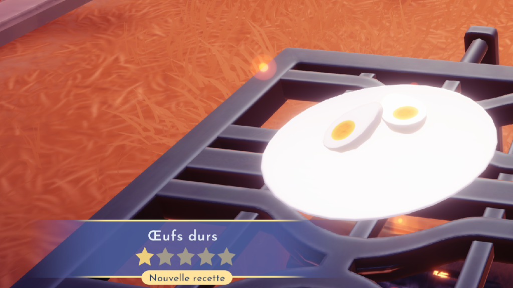Oeufs durs Disney Dreamlight Valley : comment préparer cette recette 1 étoile ?