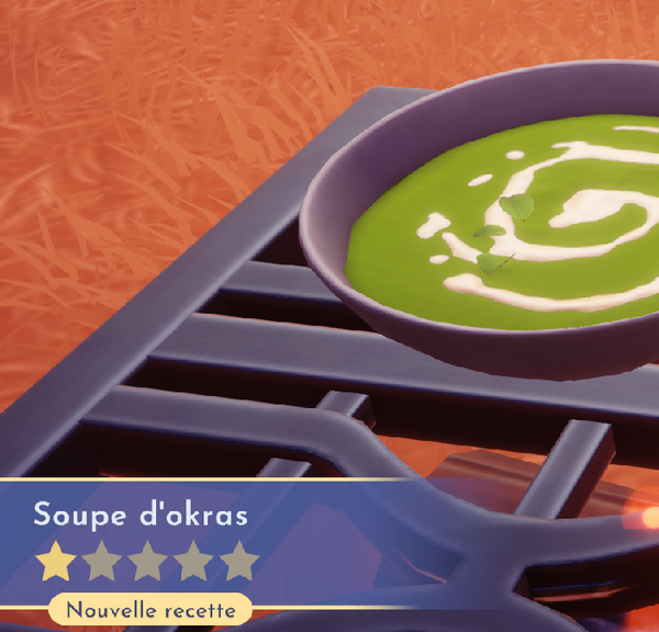Soupe d'okras Disney Dreamlight Valley : comment préparer cette recette 1 étoile ?
