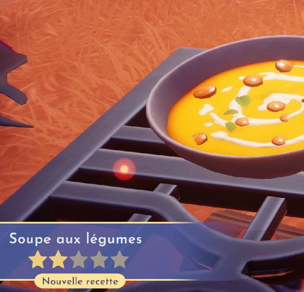 Soupe de légumes Disney Dreamlight Valley : comment préparer cette recette 2 étoiles ?
