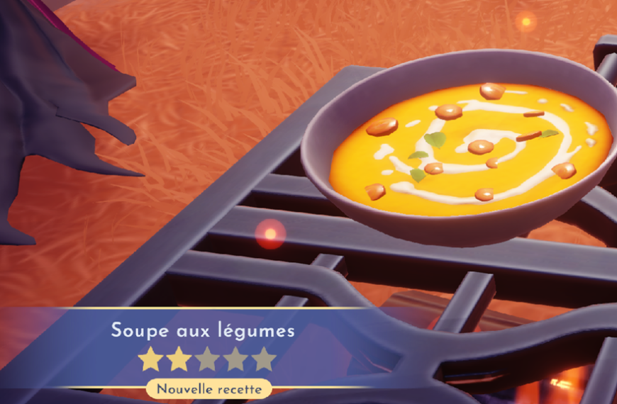 Soupe de légumes Disney Dreamlight Valley : comment préparer cette recette 2 étoiles ?
