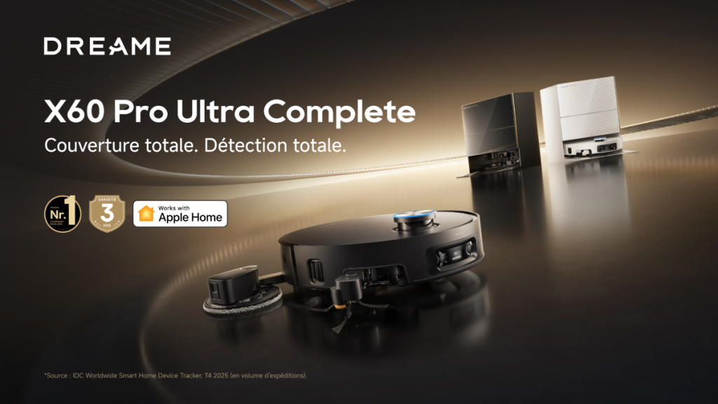 Dreame X60 Pro Ultra Complete : bras biomimétique, IA de pointe et 42 000 Pa, ce robot aspirateur laveur voit tout