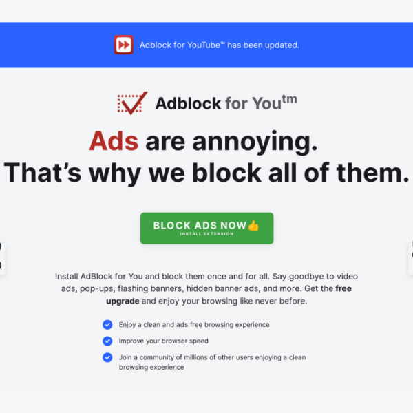 Adblock for YouTube – 10 millions d'installs et un piège dormant