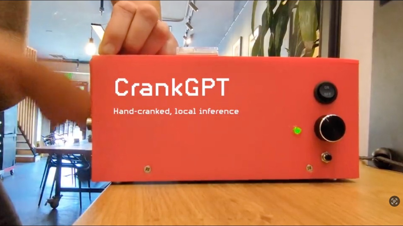 CrankGPT : l'IA à manivelle qui se mérite à la force des bras